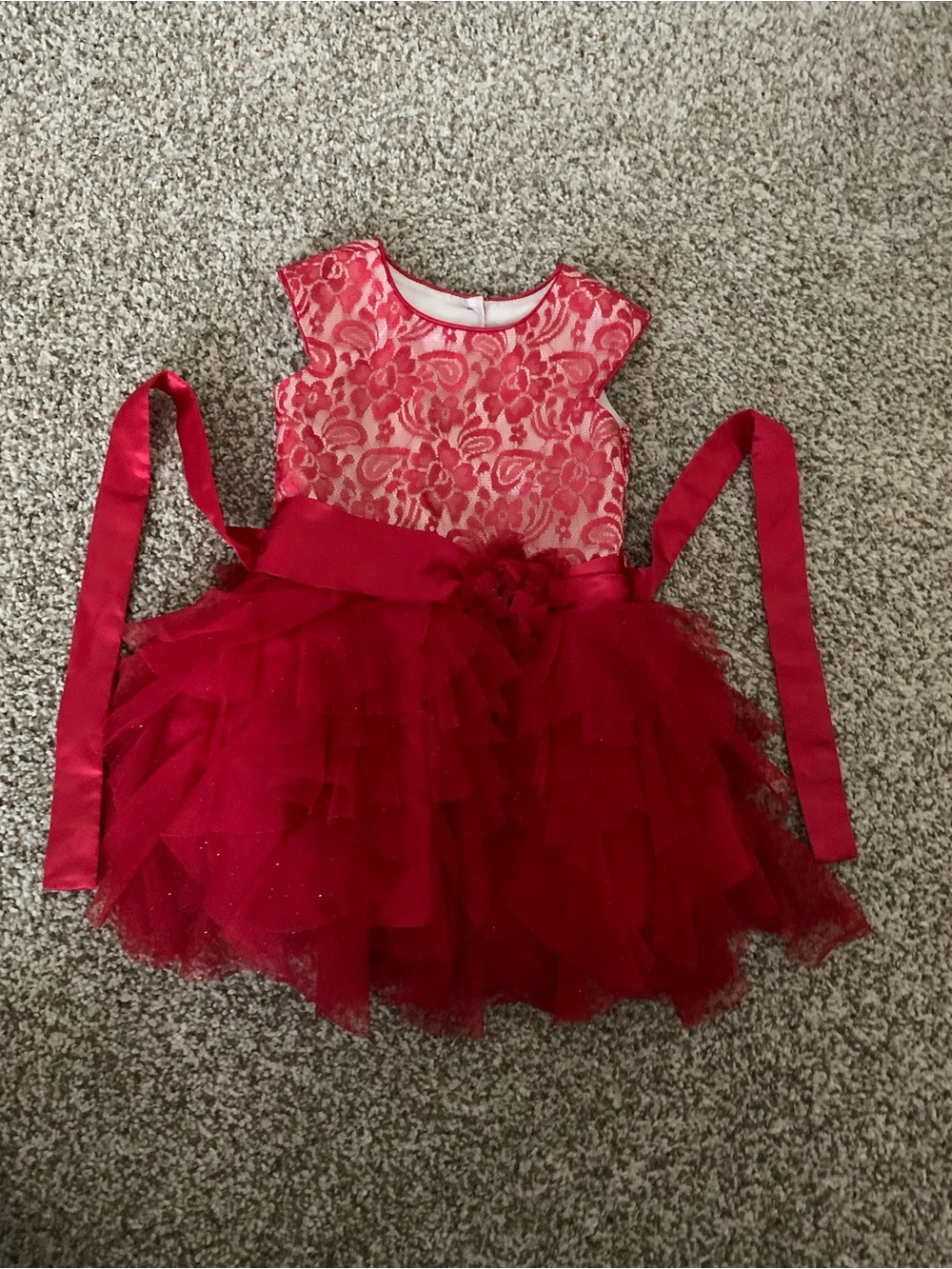 Jona Michelle Red Lace & Tulle Party Dress for 2T Kids